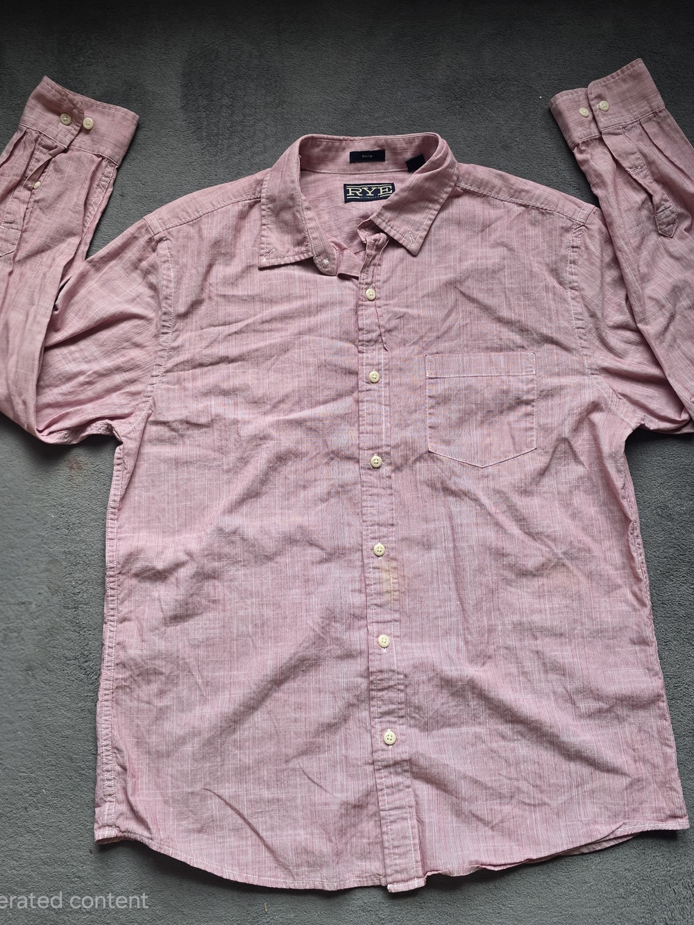 RYE Men’s Pink Button-Up Shirt